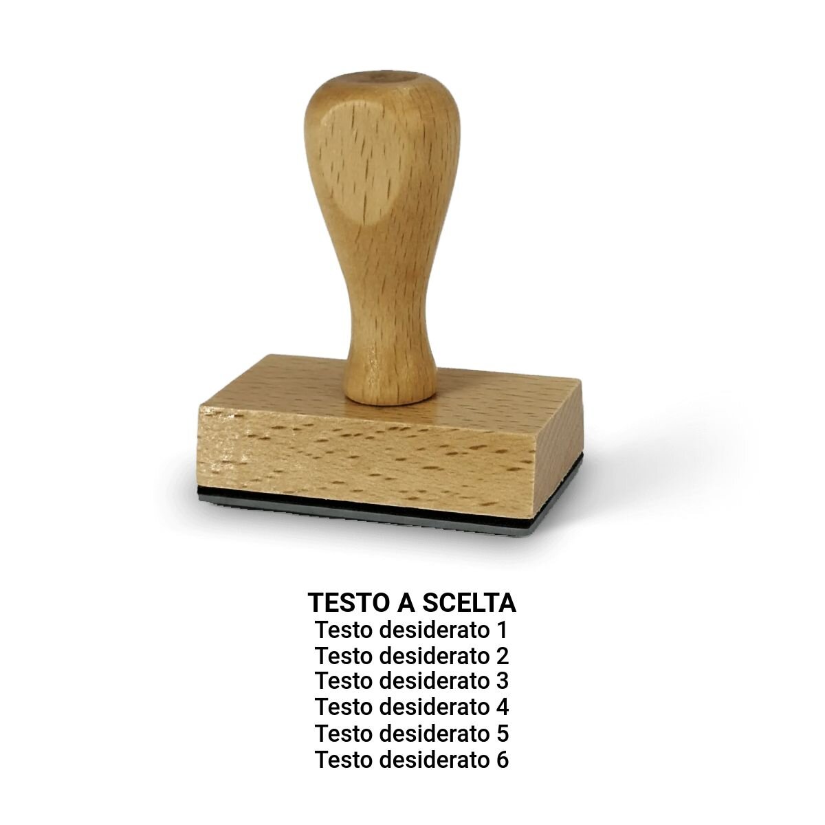 Woodies - Timbro in Legno con dicitura Naissance, Misure: 3,4 x 3,4 x 3,5 cm, Legno, Marrone, 3,4 x 3,4 x 3,5 cm