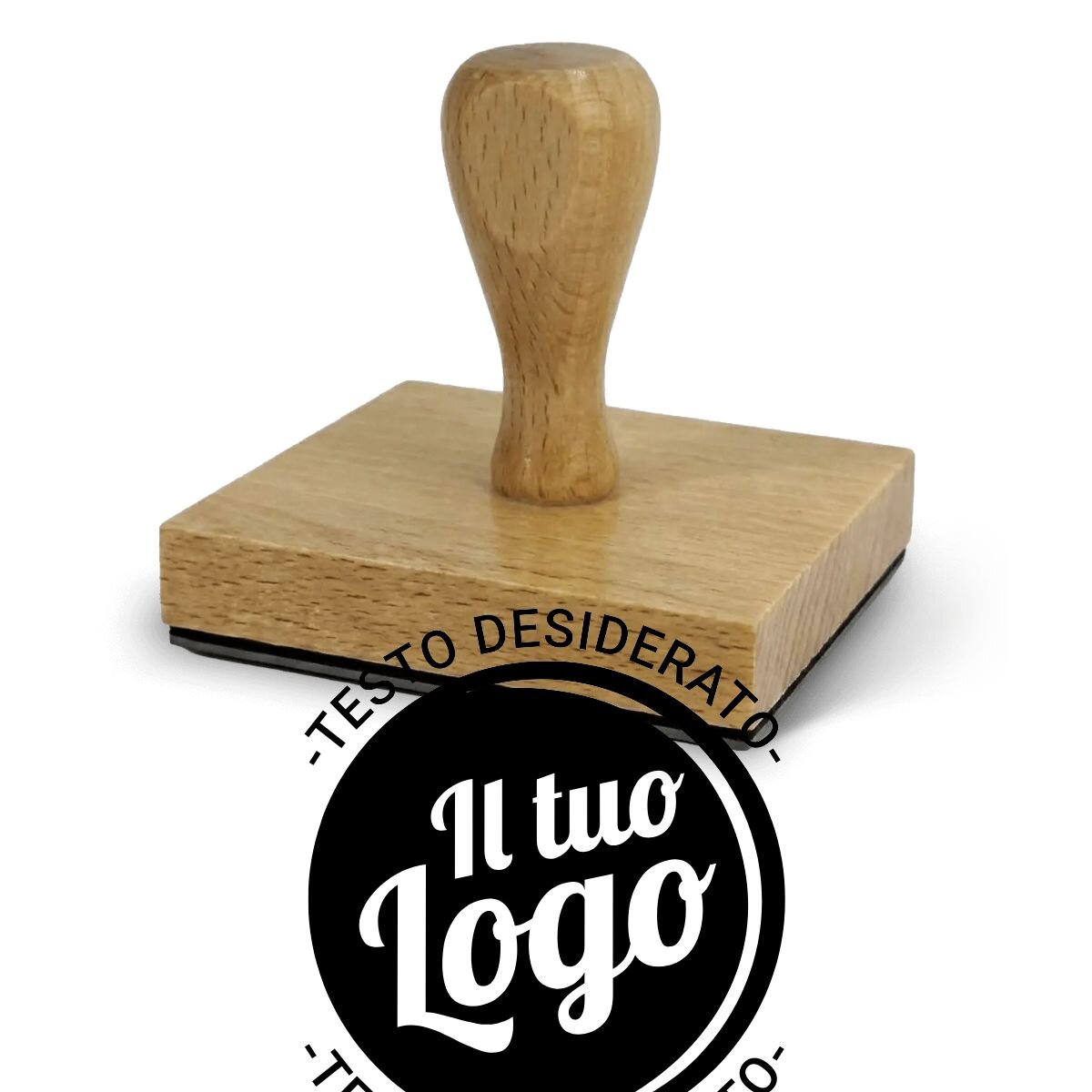 Artemio è una Ragazza Timbro, Legno, Nero, 3,5 x 3,5 x 3,5 cm
