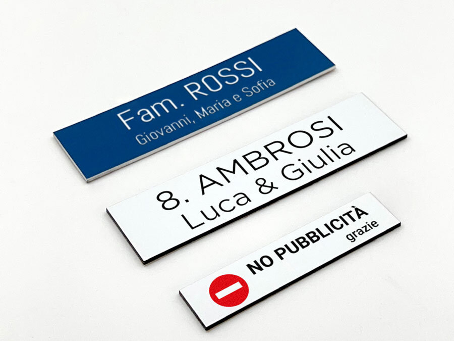 Adesivi Per Cassetta Postale, Nessuna Pubblicità, Formato 6,8x2,8 Cm, Argento, Resistenti UV