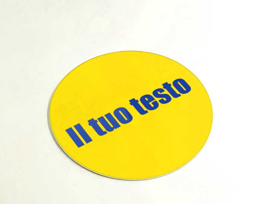 Targa Personalizzata Mygoodprice Con Logo Nucleare – Acrilico 20x6,5 Cm – Incisa In Francia, Testo Su 3 Righe