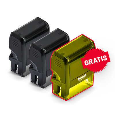 TimeTEX Set di timbri serigrafati Perpetuum 3 pezzi Compatto